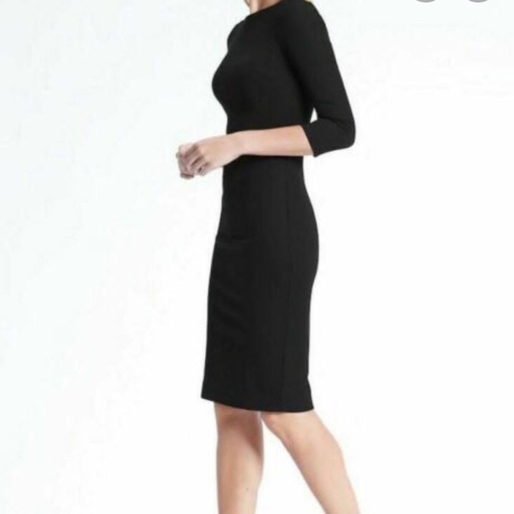 Banana Republic black panels sheath dress